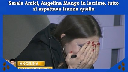 Serale Amici, Angelina Mango in lacrime, tutto si aspettava tranne quello
