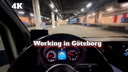 Pov Driving Mercedes Benz Truck Working In Göteborg 4k