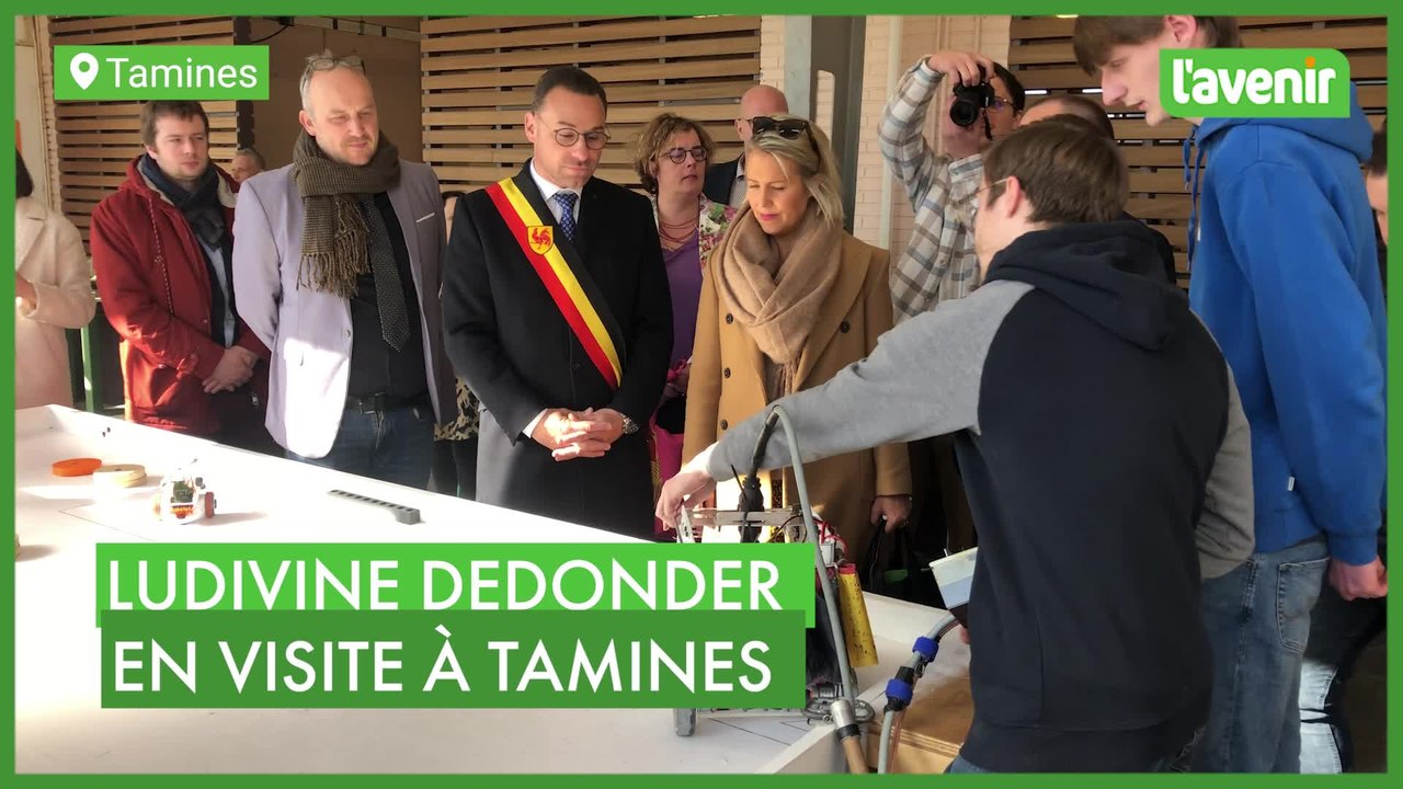Ludivine Dedonder en visite à Tamines