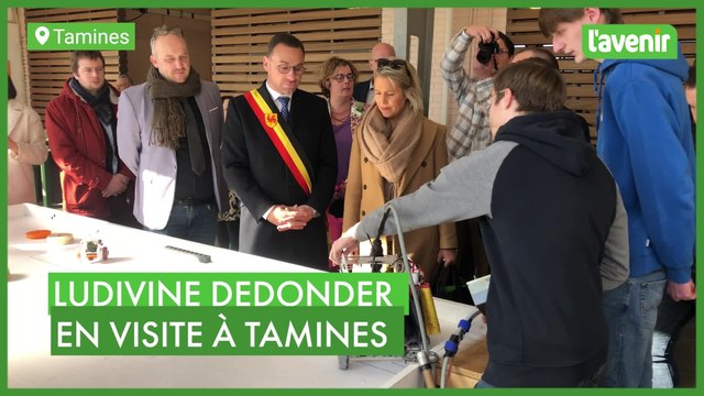 Ludivine Dedonder en visite à Tamines