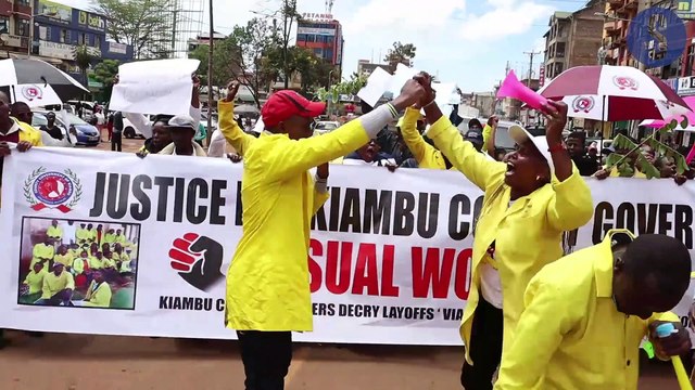 Sacked Kiambu county casual workers protest demanding to be reinstated