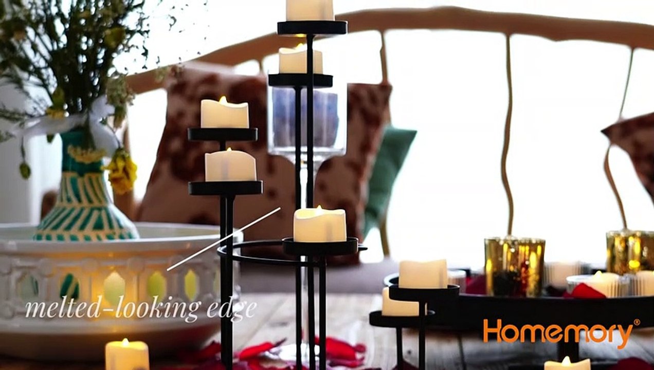 Homemory Flameless Tea Lights Candles, Last 5 Days Longer Battery Operated LED
