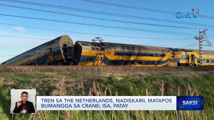Tren sa The Netherlands, nadiskaril matapos bumangga sa crane; isa, patay | Saksi