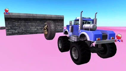 Police Monster Trucks CRAZY DINOSAUR. Truck For Children. Сartoons for kids. Monster truck