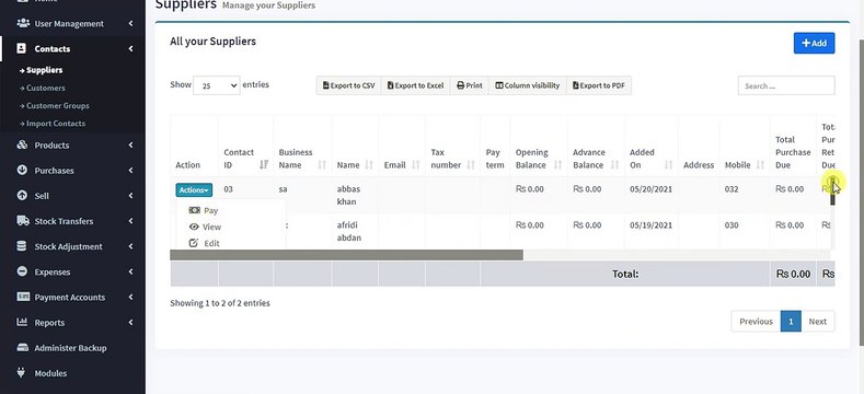 Supplier Ledger view_ Point Of Sale software (POS) _ POS for super store and Retail Store