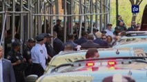 لحظة وصول ترمب إلى محكمة مانهاتن