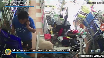 Violento atraco contra de un comercio en Minatitlán