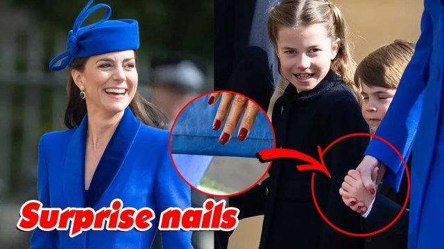 Princess Kate surprised when first appeared with dark red nails at St George's Chapel