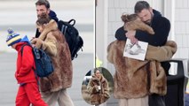 Jennifer Lopez and Ben Affleck were spotted sharing an loving hug after they arrived.