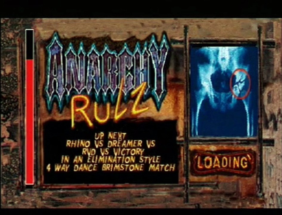 ECW Anarchy Rulz PlayStation PAL Gameplay (Full Match - Four Way Dance - Brimstone Match)