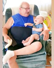 Cute Baby Loves To Play With Dad