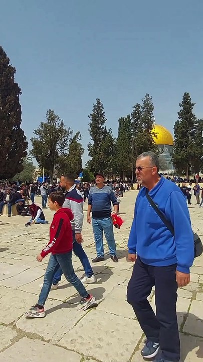 Jerusalem Masjid Al-Aqsa ادن صلاة الجمعة الاولى من رمضان في المسجد الاقصى