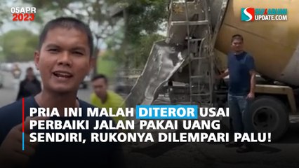 Pria Ini Malah Diteror Usai Perbaiki Jalan Pakai Uang Sendiri, Rukonya Dilempari Palu!