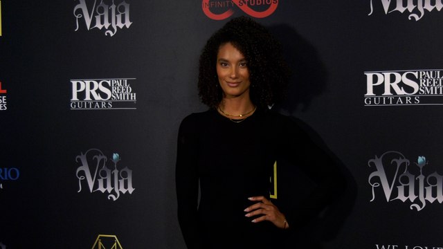 Dana Tyne attends the red carpet premiere of Vaja's music video People Are People in Los Angeles