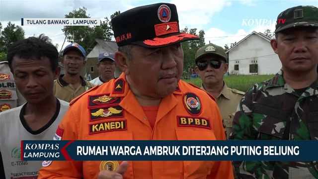Rumah Warga di Tulang Bawang Lampung Ambruk Diterjang Angin Puting Beliung