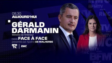  Gérald Darmanin est l'invité d'Apolline de Malherbe sur BFMTV