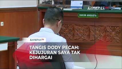 Tangis Dody Pecah saat Bacakan Nota Pembelaan Dirinya Terkait Kasus Narkoba Teddy Minahasa