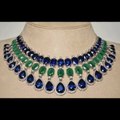 very stunning & gorgeous victorian style Emerald & Diamond jewelry sets/vintage chocker necklace set