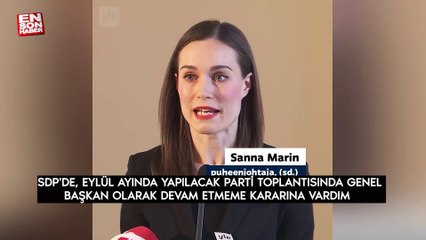 Finlandiya'da seçim kaybeden Sanna Marin, SDP liderliğinden ayrılmaya karar verdi