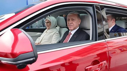 Cumhurbaşkanı Erdoğan Togg'un direksiyonunda