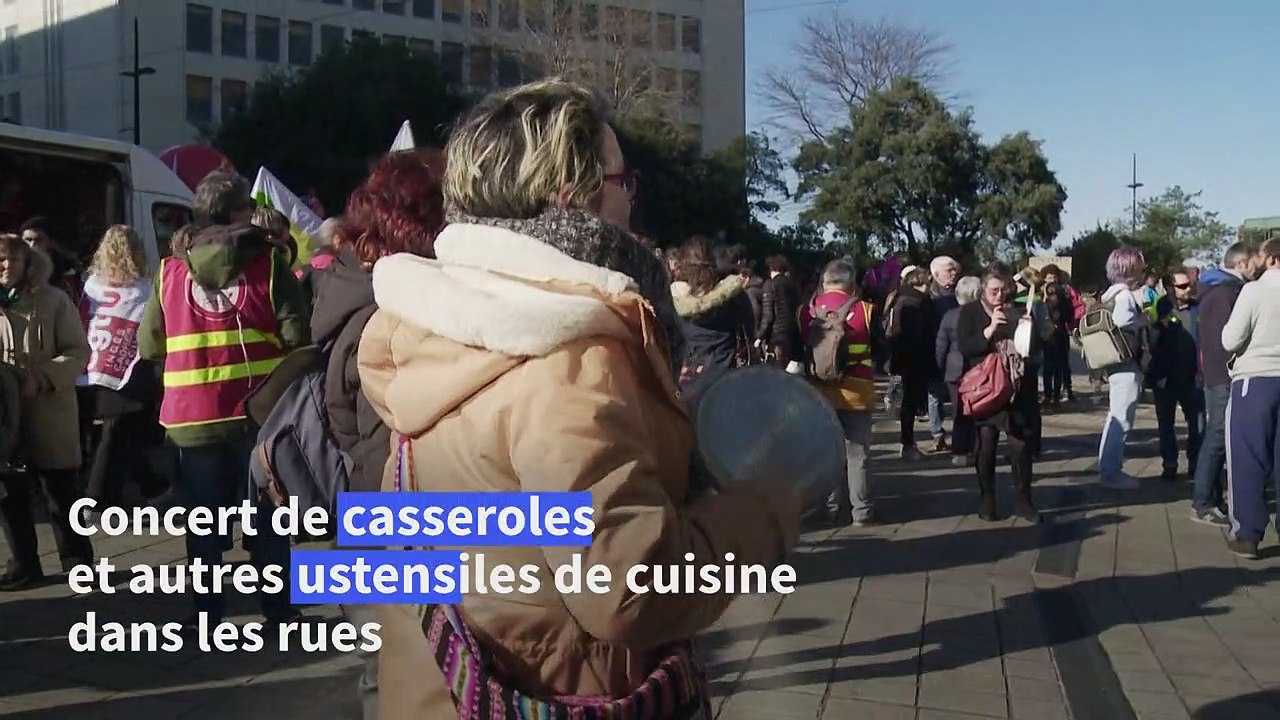 Retraites : à Nantes, manifestation de casseroles pour se faire entendre