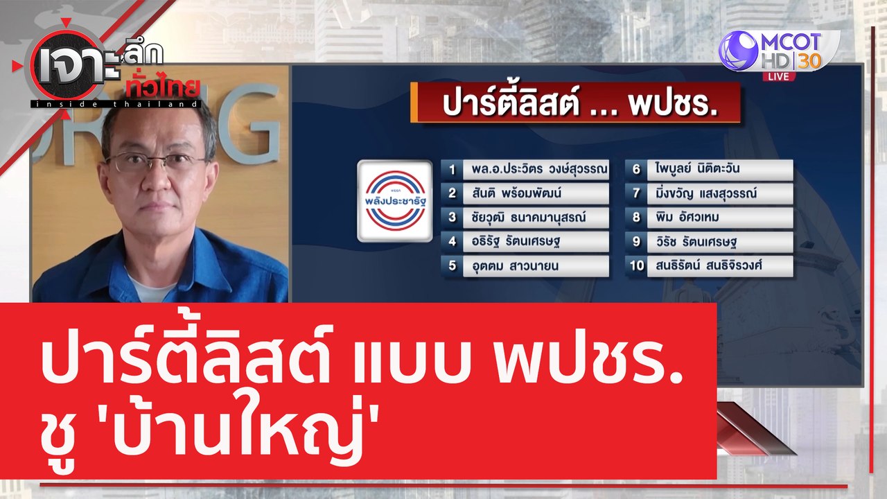ปาร์ตี้ลิสต์ แบบ พปชร. ชู 'บ้านใหญ่' | เจาะลึกท...