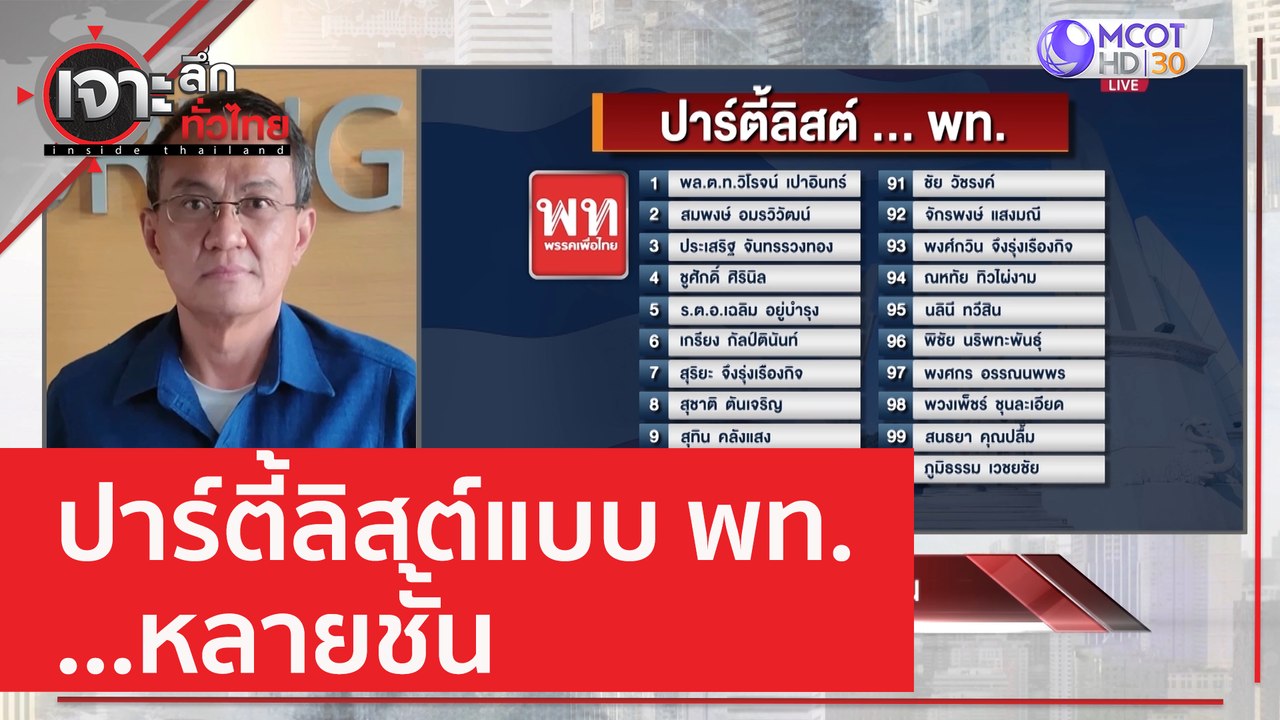 ปาร์ตี้ลิสต์แบบ พท. ...หลายชั้น | เจาะลึกทั่วไท...