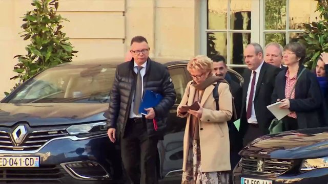 Retraites - Regardez l'arrivée des leaders des huit organisations syndicales à Matignon pour la rencontre prévue ce matin avec la Première ministre Elisabeth Borne - VIDEO