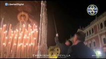 Nuevo incidente por un cable durante una procesión de Semana Santa en Sevilla