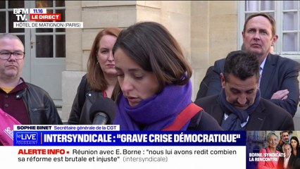 Retraites: la nouvelle patronne de la CGT parle d'un "gouvernement radicalisé, obtus et déconnecté"