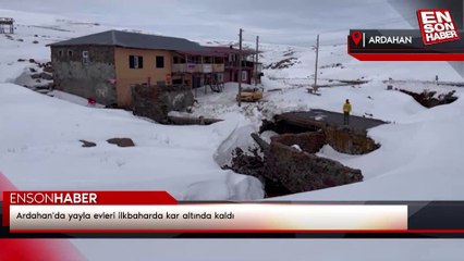 Ardahan'da yayla evleri ilkbaharda kar altında kaldı