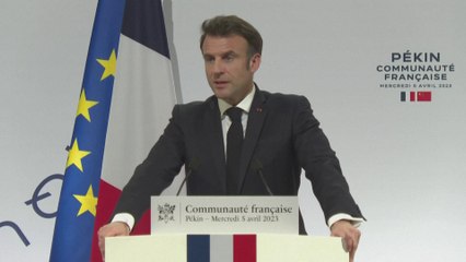 Emmanuel Macron estime que l'Europe ne doit pas se "séparer" de la Chine sur le plan économique
