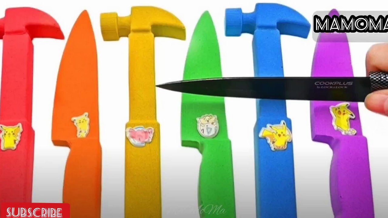 How To Make Rainbow Hammer Knife With Kinetic Sand | Funny Satisfying Video #satisfyingvideo