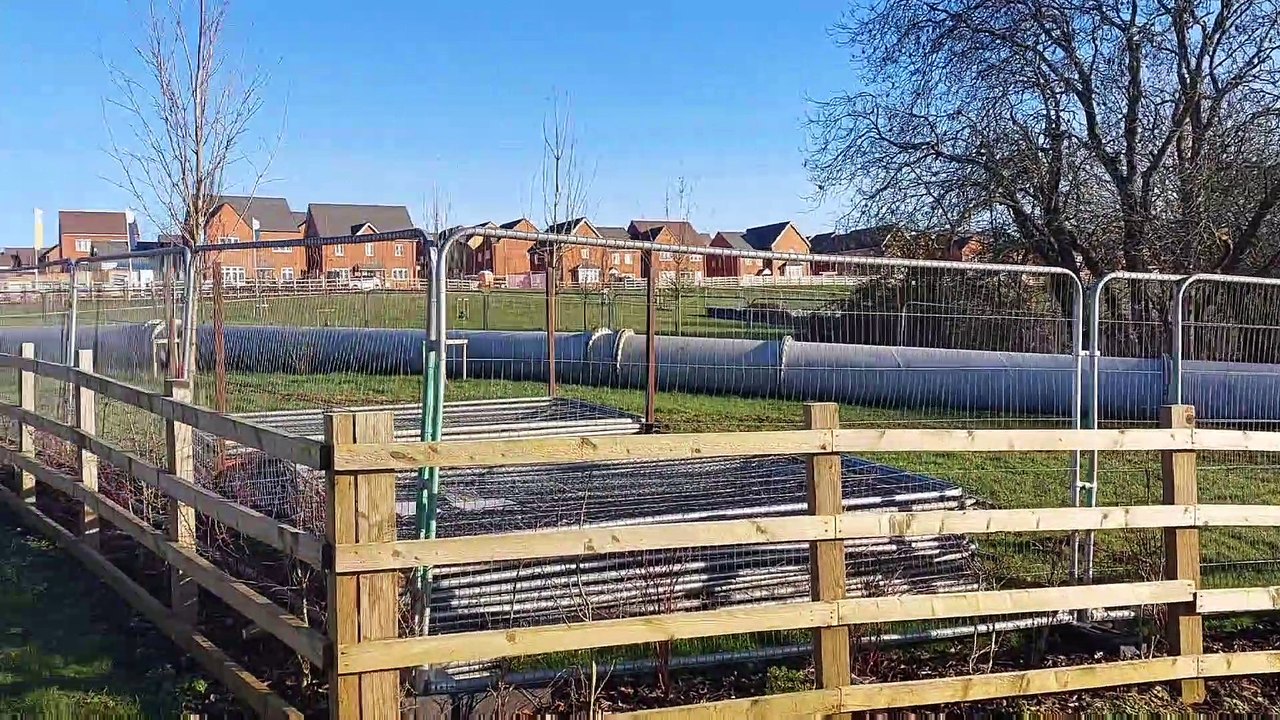 Temporary sewage pipe in Wellingborough's Stanton Cross estate - video ...