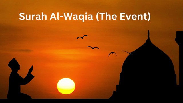 Surah Waqiah, the 56th chapter of the Holy Quran was revealed in Makkah and deals with the Afterlife (akhirah). Picking up from the preceding chapter, Surah Rahman سورة الرحمن, which discusses the rewards of Paradise (jannah), this chapter also mentions t