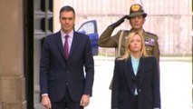 Meloni accoglie il premier spagnolo Sanchez a Palazzo Chigi