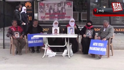 Muşlu aileler çocukları için HDP önündeki eylemlerini sürdürdü