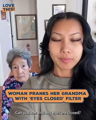 Pranking My Grandma With The Close Eye Filter