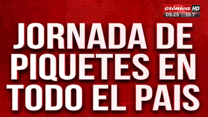 Jornada de piquetes: se esperan 135 cortes desde las 10 de la mañana