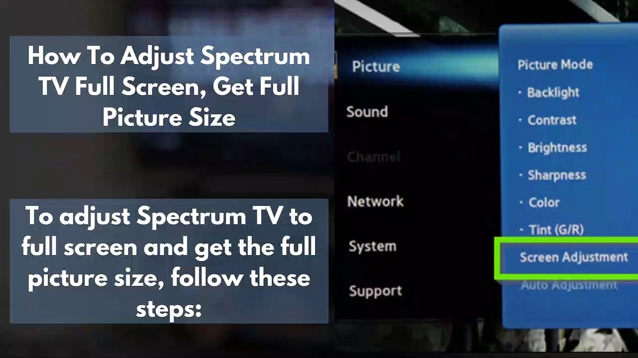 How To Adjust Spectrum TV Full Screen, Get Full Picture Size