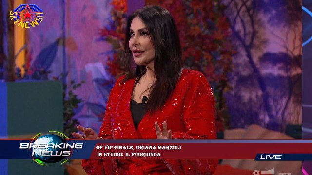 GF Vip finale, Oriana Marzoli in studio: il fuorionda