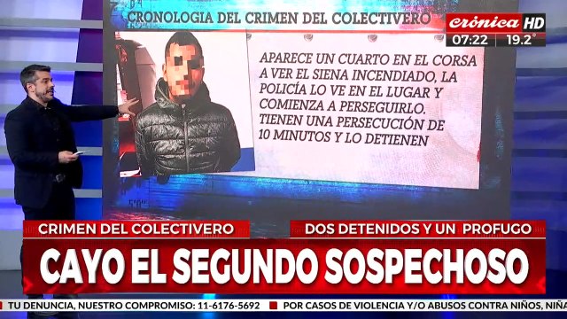 Crimen del colectivero: dos detenidos y un prófugo