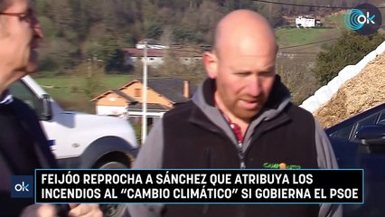 Feijóo reprocha a Sánchez que atribuya los incendios al "cambio climático" si gobierna el PSOE