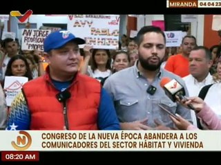 Comunicadores de Hábitat y Vivienda son abanderados por el Congreso de la Nueva Época en Miranda