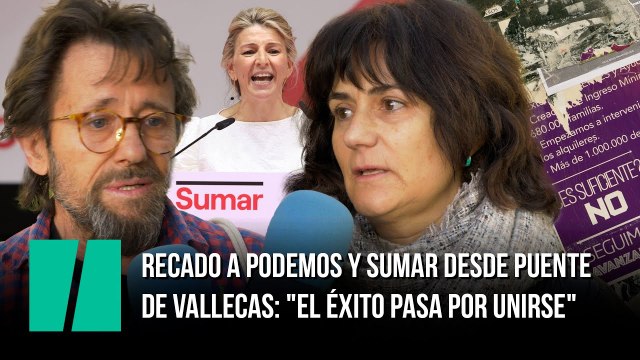 Recado a Podemos y Sumar desde Puente de Vallecas: El éxito pasa por unirse