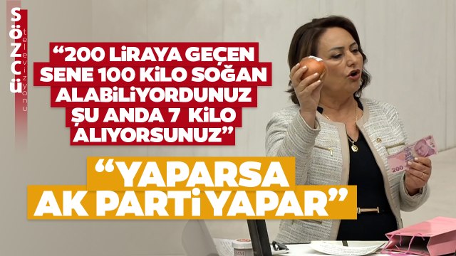 CHP'li Müzeyyen Şevkin Meclise Soğan ile Geldi! Yaparsa AK Parti Yapar