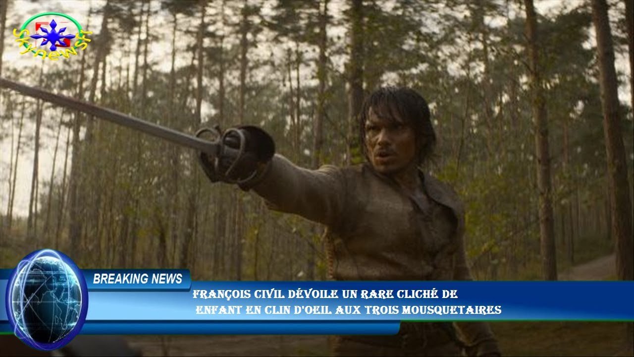 François Civil dévoile un rare cliché de  enfant en clin d'oeil aux Trois Mousquetaires