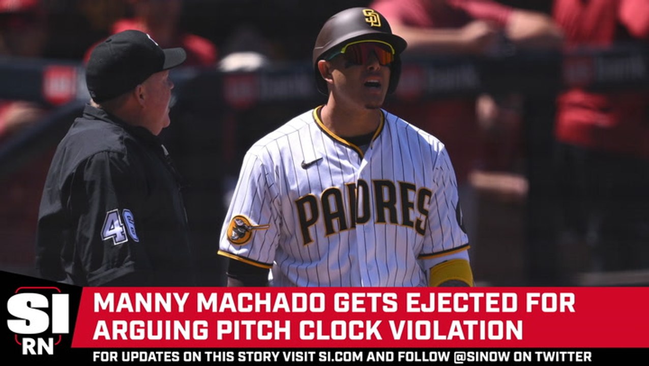 Manny Machado Gets Ejected for Arguing Pitch Clock Violation