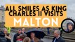King Charles III visits Malton in North Yorkshire and is met with cheering crowds