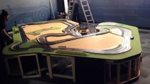 Model makers recreate iconic British Grand Prix Silverstone circuit - out of SCALEXTRIC